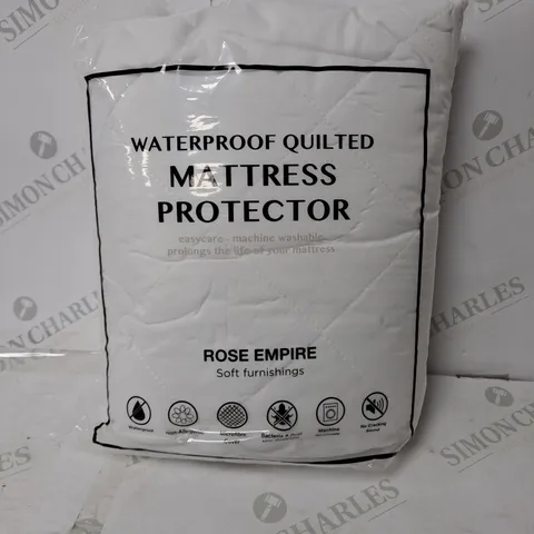 ROSE EMPIRE WATERPROOF QUILTED MATTRESS PROTECTOR SUPERKING 