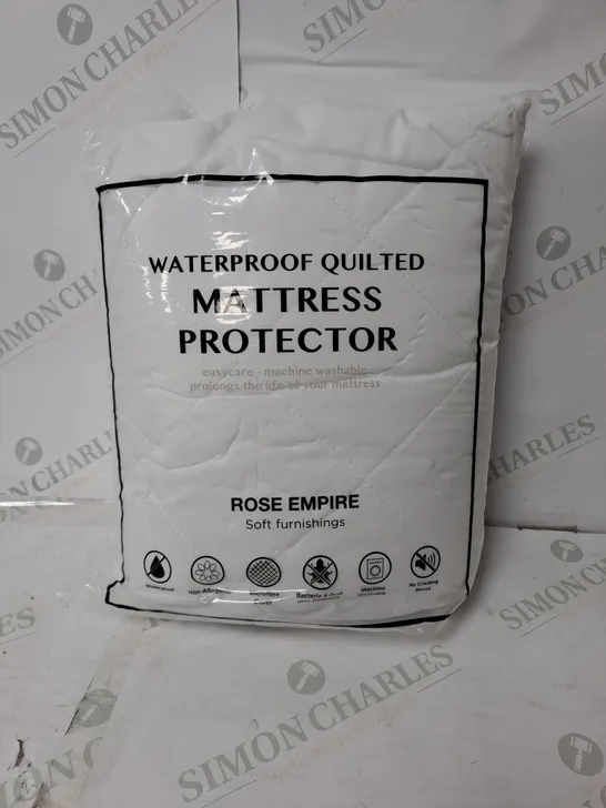 ROSE EMPIRE WATERPROOF QUILTED MATTRESS PROTECTOR SUPERKING 
