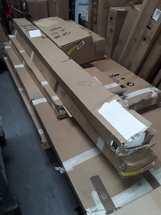 PALLET OF ASSORTED FLAT PACK BED PARTS