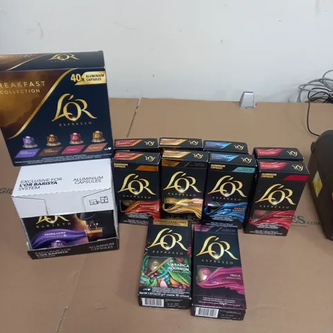 APPROXIMATELY 200 L'OR ESPRESSO AND BARISTA COFFEE CAPSULES ASSORTED FLAVOURS