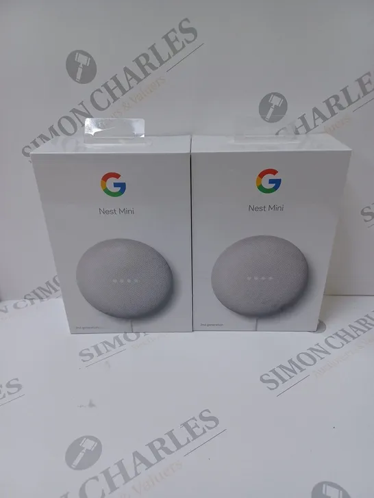 2 BRAND NEW BOXED GOOGLE NEST MINI 2ND GEN - CHALK 