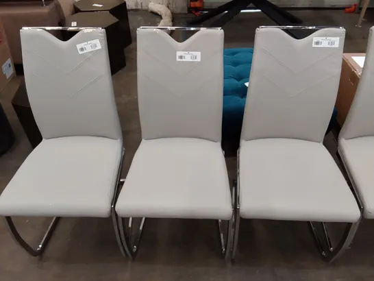 DESIGNER VIGO GREY DINING CHAIRS - SET OF 6 (6 ITEMS)