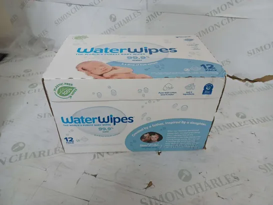 BOX OF 12 PACKS OF WATER WIPES 