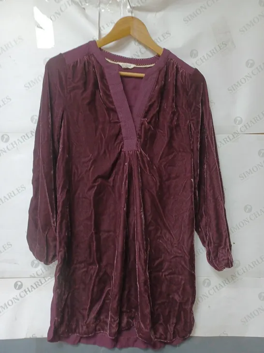 THE WHITE STUFF KINGSLEY TUNIC DARK PLUM SIZE 8