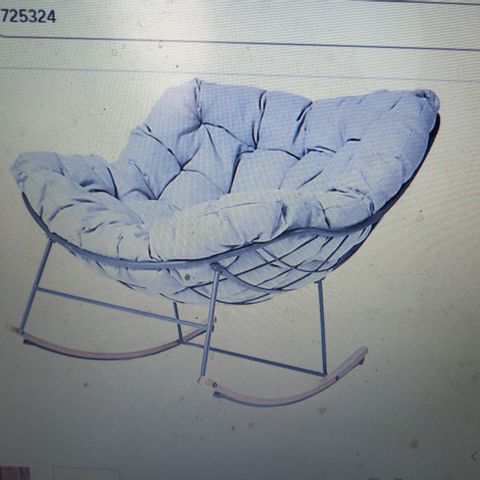 MY GARDEN STORIES OSLO PADDED ROCKING CHAIR - PEBBLE/STONE