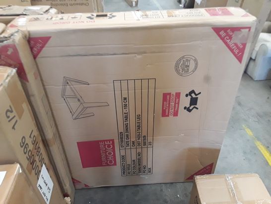BOXED TATE OAK DINING TABLE PARTS (BOXES 2 AND 3 OF 3 ONLY)
