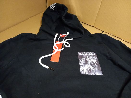 DESIGNER ONLY THE BLIND BLACK/LOGO HOODIE - SMALL