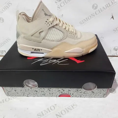 BOXED PAIR OF NIKE AIR TRAINERS IN BEIGE UK SIZE 8.5