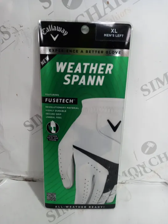 SEALED CALLAWAY WEATHER SPAN GOLF GLOVE FOR MEN - XL