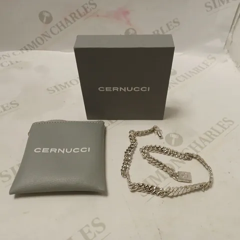 BOXED CERNUCCI NECKLACE WITH SOFT ZIPPED POUCH