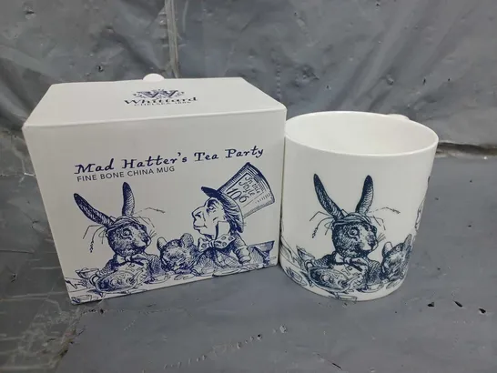 BOXED WHITTARD CHELSEA MAD HATTERS TEA PARTY FINE BONE CHINA MUG - COLLECTION ONLY