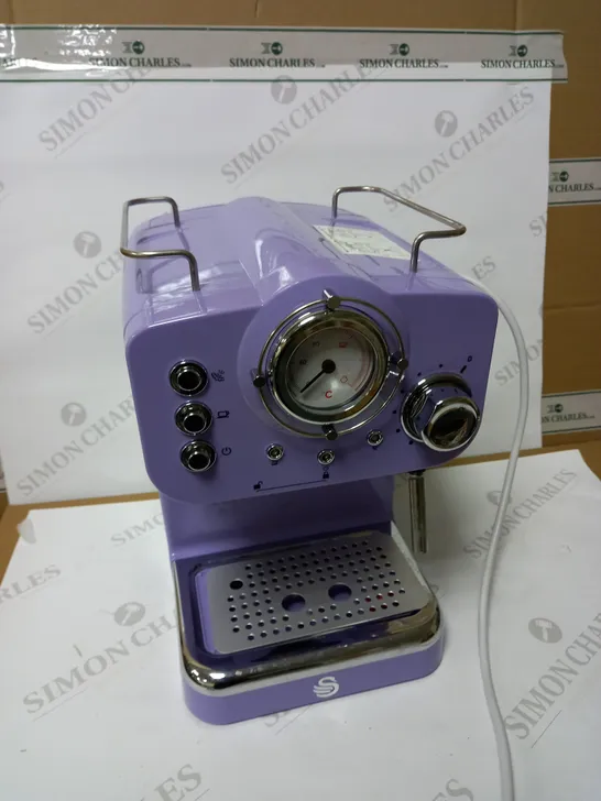 SWAN RETRO PUMP ESPRESSO MACHINE - PURPLE