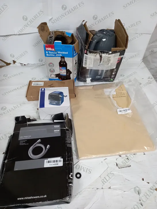 LARGE BOX OF APPROXIMATELY 25 ASSORTED HOUSEHOLD GOODS TO INCLUDE NAVIGATOR PAPER, LIVESCRIBE NOTPADS, STAPLER, AND KETTLE ETC. 