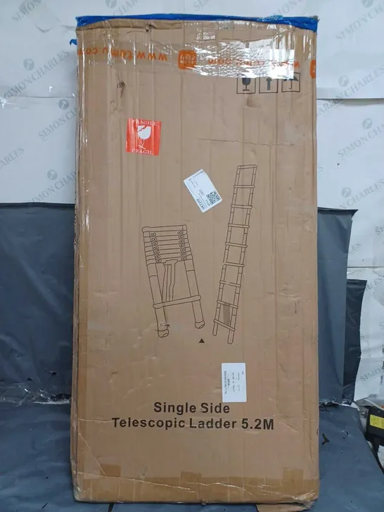 BOXED SINGLE SIDE TELESCOPIC LADDER (5.2M) - COLLECTION ONLY