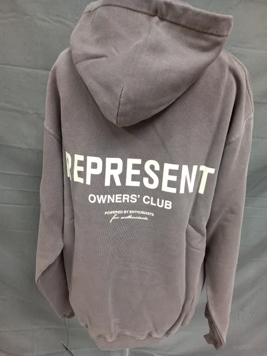 REPRESENT OWNERS CLUB HOODIE IN FOG - SMALL