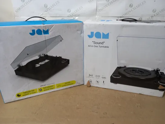 LOT OF 2 BOXED JAM ALL IN ONE TURNTABLES