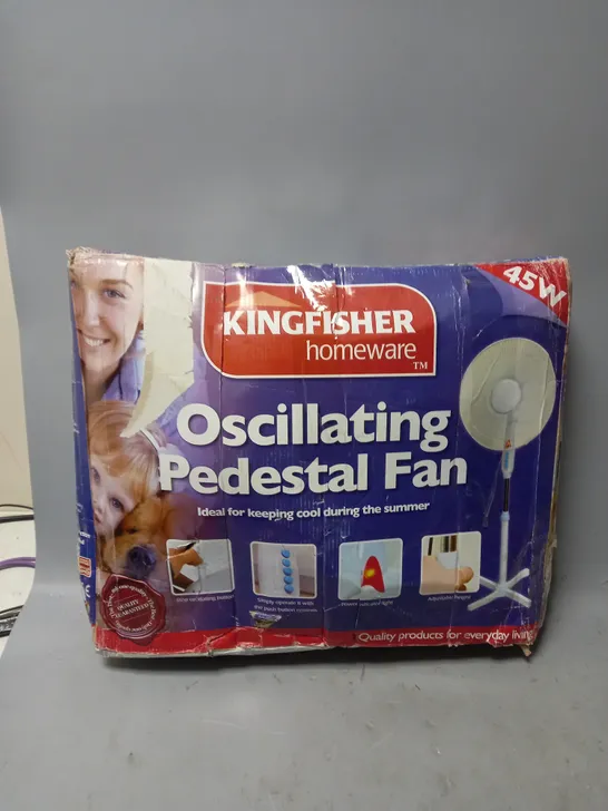 KINGFISHER HOMEWARE OSCILLATING PEDESTAL FAN 