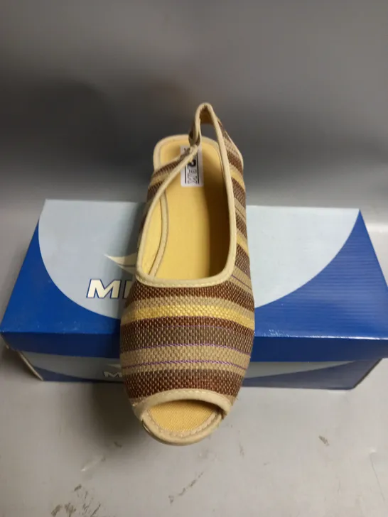 BOXED MIRAK CARLA BROWN LADIES SLING BACK OPEN TOE SANDALS SIZE EU 42