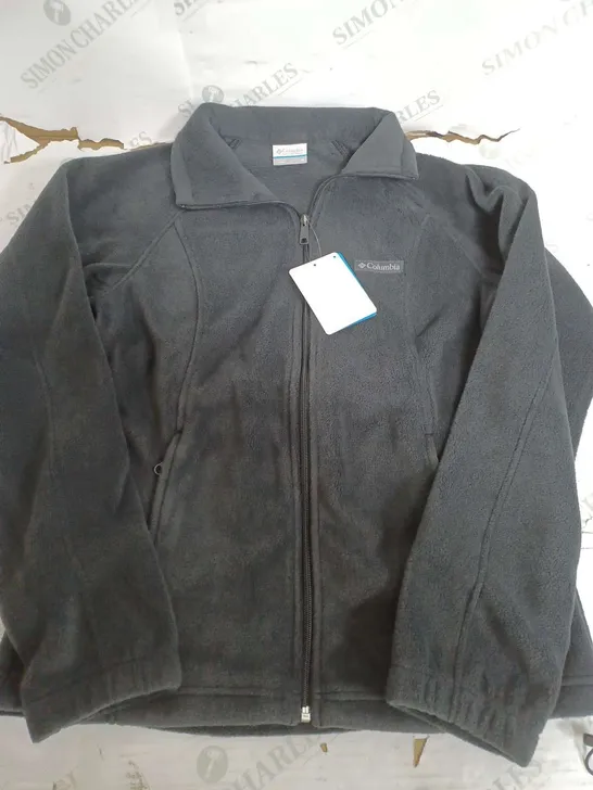 COLUMBIA BENTON SPRINGS FULL ZIP FLEECE IN BLACK - MEDIUM