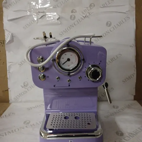 SWAN RETRO PUMP ESPRESSO MACHINE - PURPLE