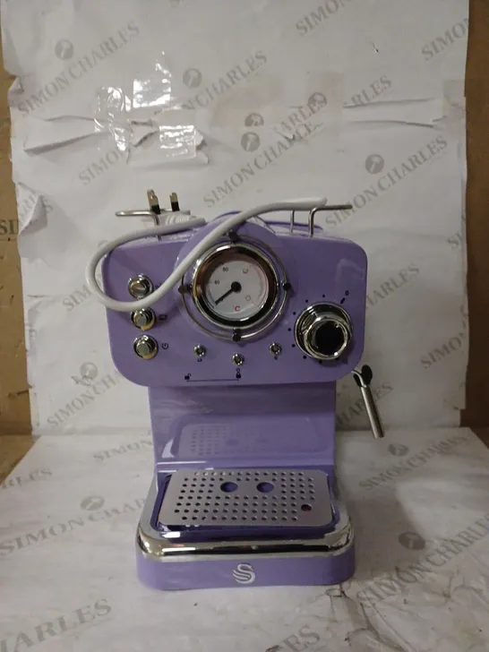 SWAN RETRO PUMP ESPRESSO MACHINE - PURPLE