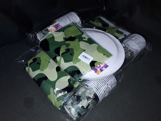 LOT OF 3 16-GUEST CAMO THEMED PARTY PACKS