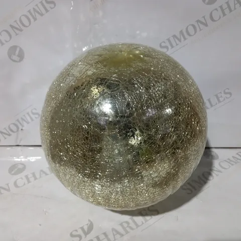 MR CHRISTMAS 8" GLASS CRACKLE SPHERE WITH ROTATING LIGHT