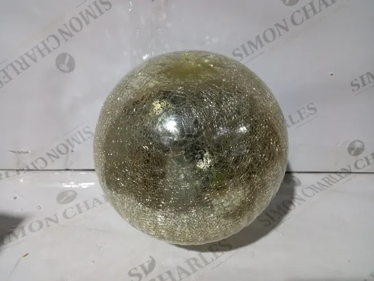 MR CHRISTMAS 8" GLASS CRACKLE SPHERE WITH ROTATING LIGHT