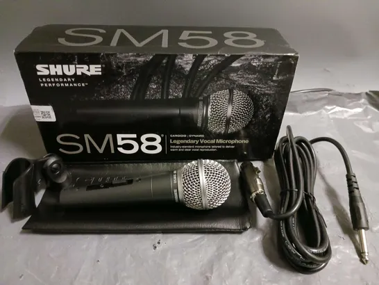 BOXED SHURE SM58 CARDIOID LEGENDARY VOCAL MICROPHONE