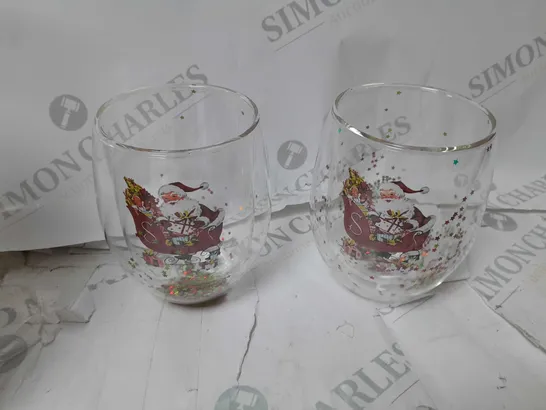 MR CHRISTMAS SET OF 2 FESTIVE GLASSES