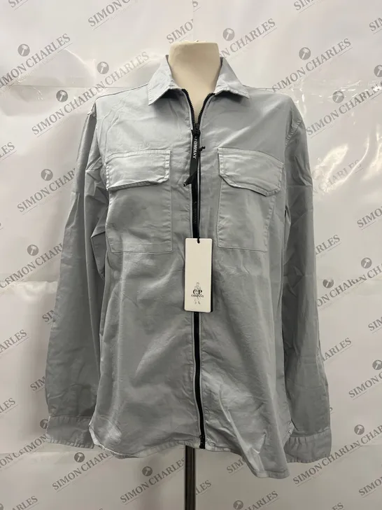 C.P COMPANY ZIP THROUGH OVERSHIRT IN GREY SIZE S