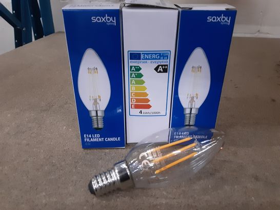 LOT OF 3 SAXBY 4W E14 LED DIMMABLE VINTAGE LIGHTBULB
