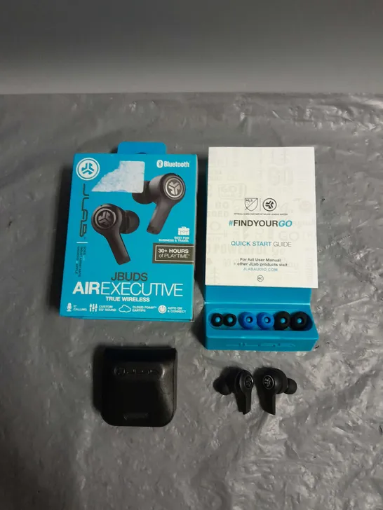 BOXED JLAB JBUD AIR EXCECUTIVE TRUE WIRELESS EARBUDS IN BLACK