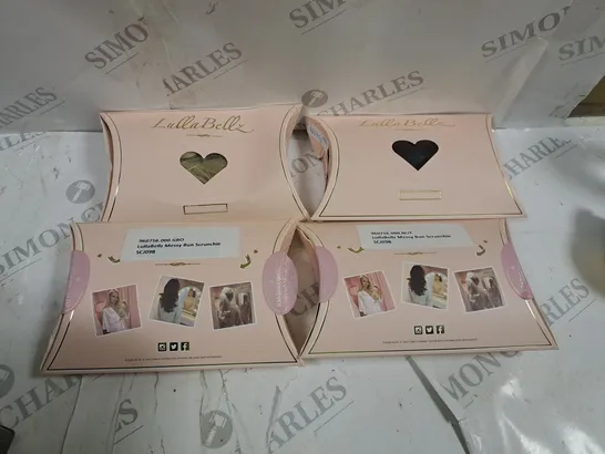 BOX OF LULLA BELLZ MESSY BUN SCRUNCHIE TO INCLUDE CHESTNUT,BLONDE, SILVER ETC