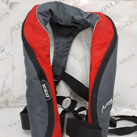 SEAGO ACTIVE 190N LIFEJACKET IN RED & GREY