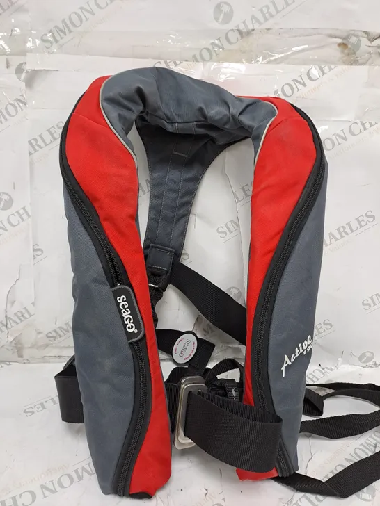 SEAGO ACTIVE 190N LIFEJACKET IN RED & GREY