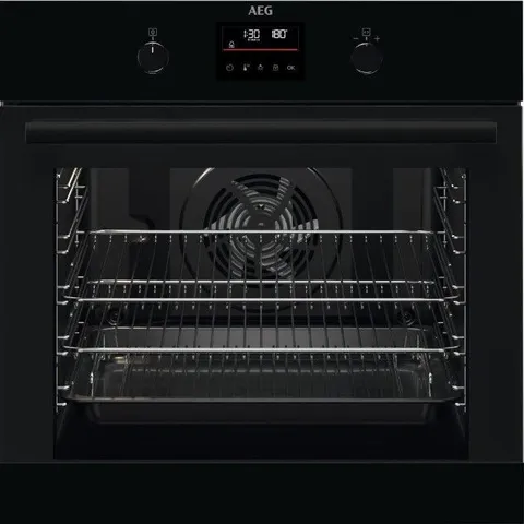  AEG BEB335061B 6000 SURROUNDCOOK BUILT-IN ELECTRIC SINGLE OVEN, BLACK, A+ RATED
