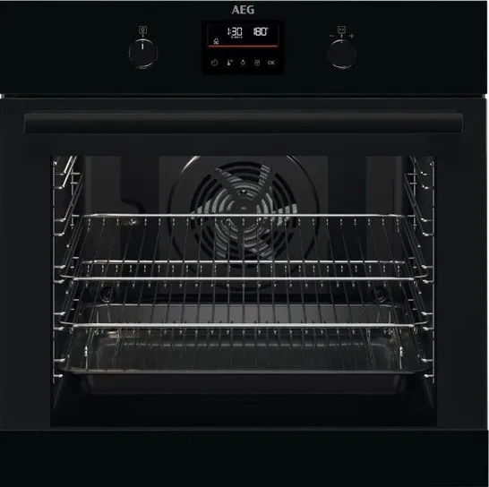  AEG BEB335061B 6000 SURROUND COOK BUILT-IN ELECTRIC SINGLE OVEN, BLACK, A+ RATED