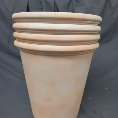 BOXED FLOURISH SET OF 4 MEDITERRANEAN PLANTERS IN SAND