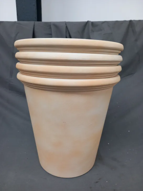 BOXED FLOURISH SET OF 4 MEDITERRANEAN PLANTERS IN SAND