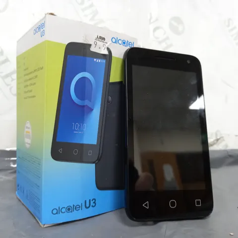 BOXED ALCATEL U3 SMARTPHONE IN BLACK