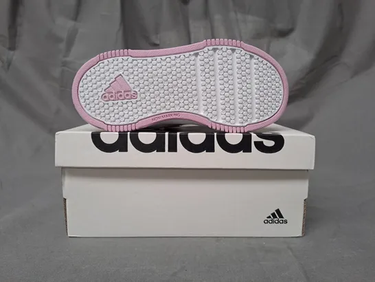 BOXED PAIR OF ADIDAS TENSAUR SPORT 2.0 KIDS SHOES IN CREAM/BLUE/PINK UK SIZE 9