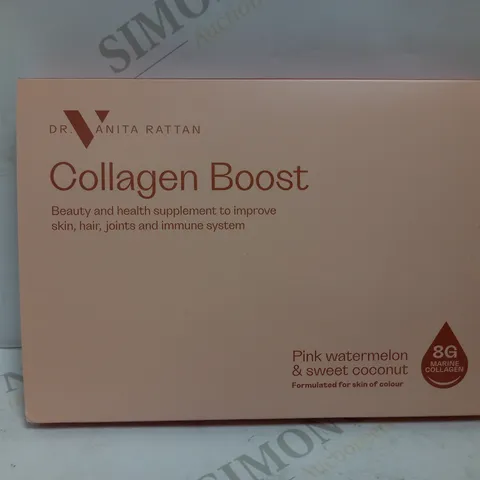 DR VANITA RATTAN COLLAGEN BOOST PINK WATERMELON & SWEET COCONUT 8MG MARINE COLLAGEN (14 X 10ML)