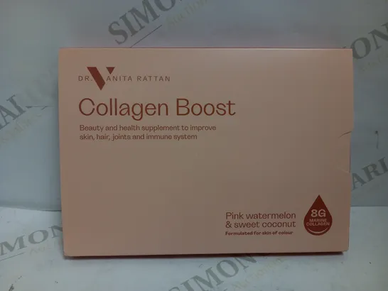 DR VANITA RATTAN COLLAGEN BOOST PINK WATERMELON & SWEET COCONUT 8MG MARINE COLLAGEN (14 X 10ML)