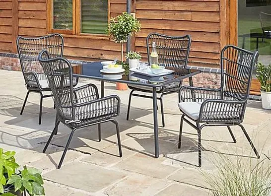 BRAND NEW BOXED ARIZONA BLACK 5 PIECE DINING SET(2 BOXES) RRP £549