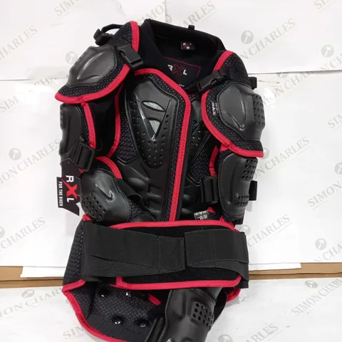 RXL MOTOCROSS BODY ARMOUR IN BLACK & RED - UK M