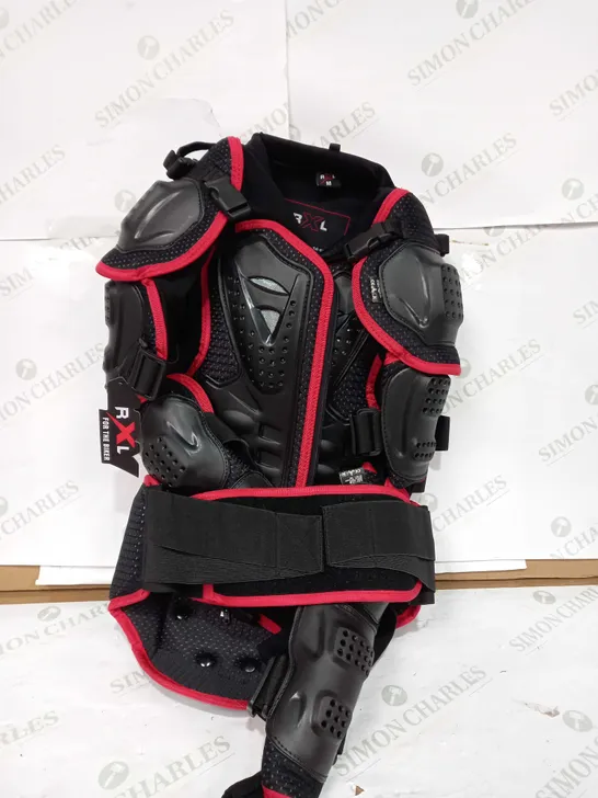 RXL MOTOCROSS BODY ARMOUR IN BLACK & RED - UK M