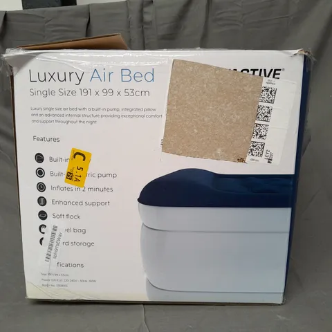 BOXED ACTIVE ERA LUXURY AIR BED - SINGLE SIZE - COLLECTION ONLY