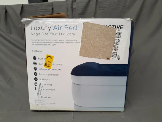 BOXED ACTIVE ERA LUXURY AIR BED - SINGLE SIZE - COLLECTION ONLY