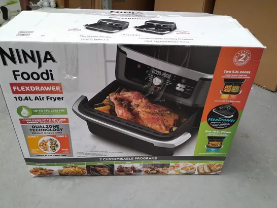 BOXED NINJA10.4L FOODI FLEXDRAWER DUAL AIR FRYER IN BLACK AF500UK